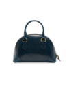Borsa a mano in pelle con tracolla e silhouette arrotondata The Bridge Magda – Notte/Oro