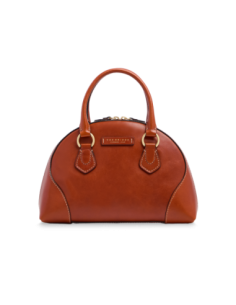 Borsa a mano in pelle con tracolla e silhouette arrotondata The Bridge Magda – Zafferano/Oro - foto 1