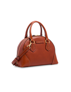 Borsa a mano in pelle con tracolla e silhouette arrotondata The Bridge Magda – Zafferano/Oro - foto 1 2