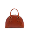 Borsa a mano in pelle con tracolla e silhouette arrotondata The Bridge Magda – Zafferano/Oro