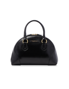 Borsa a mano in pelle con tracolla e silhouette arrotondata The Bridge Magda – Nero/Oro - foto 1