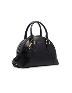 Borsa a mano in pelle con tracolla e silhouette arrotondata The Bridge Magda – Nero/Oro - foto 1 2