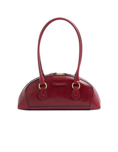 Borsa bowling in pelle The Bridge Magda – Barolo/Oro - foto 1
