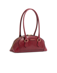 Borsa bowling in pelle The Bridge Magda – Barolo/Oro - foto 1 2