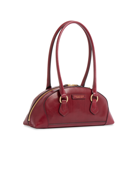 Borsa bowling in pelle The Bridge Magda – Barolo/Oro - foto 2