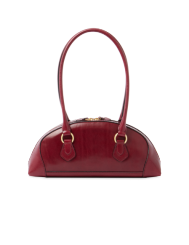 Borsa bowling in pelle The Bridge Magda – Barolo/Oro - foto 3