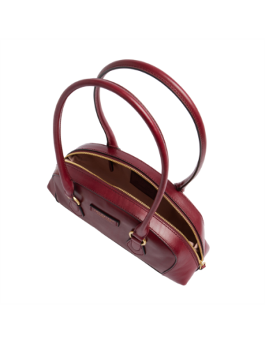 Borsa bowling in pelle The Bridge Magda – Barolo/Oro - foto 4