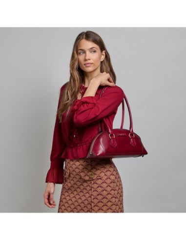 Borsa bowling in pelle The Bridge Magda – Barolo/Oro - foto 6