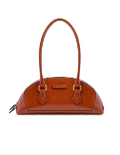 Borsa bowling in pelle The Bridge Magda – Zafferano/Oro - foto 1