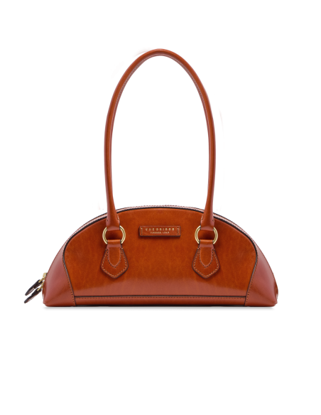 Borsa bowling in pelle The Bridge Magda – Zafferano/Oro - foto 1