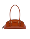 Borsa bowling in pelle The Bridge Magda – Zafferano/Oro