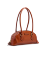 Borsa bowling in pelle The Bridge Magda – Zafferano/Oro