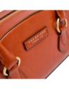 Borsa bowling in pelle The Bridge Magda – Zafferano/Oro