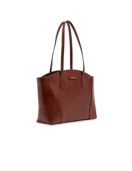 Borsa shopping in pelle The Bridge Magda – Marrone/Oro - foto 2