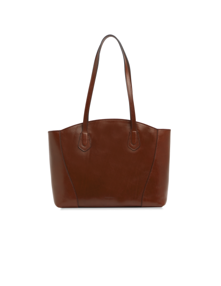 Borsa shopping in pelle The Bridge Magda – Marrone/Oro - foto 3