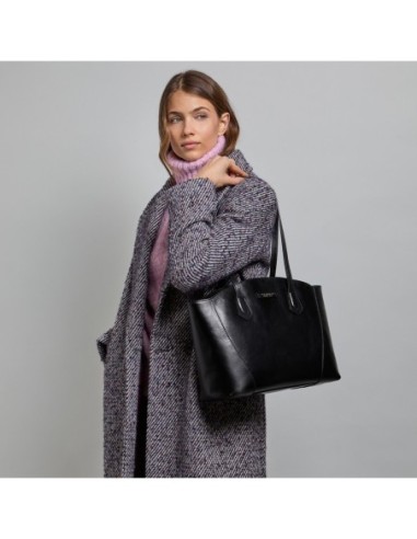 Borsa shopping in pelle The Bridge Magda – Nero/Oro - foto 5