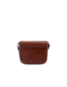 Borsa a tracolla piccola in pelle con patta The Bridge Mia – Marrone/Oro