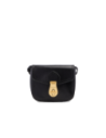 Borsa a tracolla piccola in pelle con patta The Bridge Mia – Nero/Oro Borsa a tracolla piccola in pelle con patta The Bridge Mia – Nero/Oro