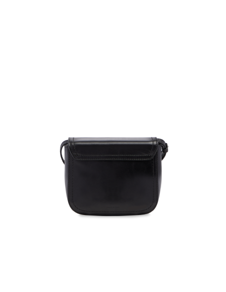Borsa a tracolla piccola in pelle con patta The Bridge Mia – Nero/Oro - foto 3