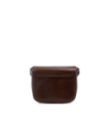 Borsa a tracolla piccola in pelle con patta The Bridge Mia – Moka/Oro
