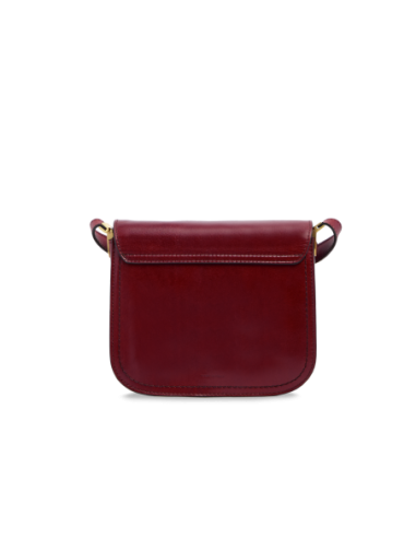 Borsa a tracolla media in pelle The Bridge Mia – Barolo/Oro - foto 3