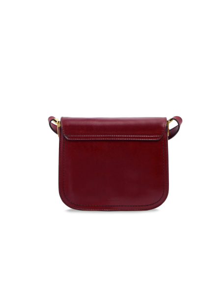 Borsa a tracolla media in pelle The Bridge Mia – Barolo/Oro - foto 3