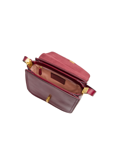 Borsa a tracolla media in pelle The Bridge Mia – Barolo/Oro - foto 4