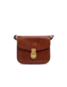 Borsa a tracolla media in pelle The Bridge Mia – Marrone/Oro