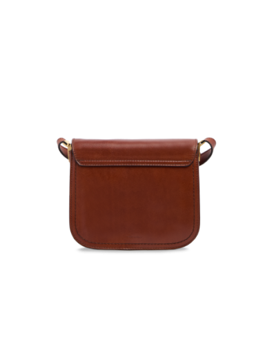 Borsa a tracolla media in pelle The Bridge Mia – Marrone/Oro - foto 3