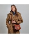 Borsa a tracolla media in pelle The Bridge Mia – Marrone/Oro