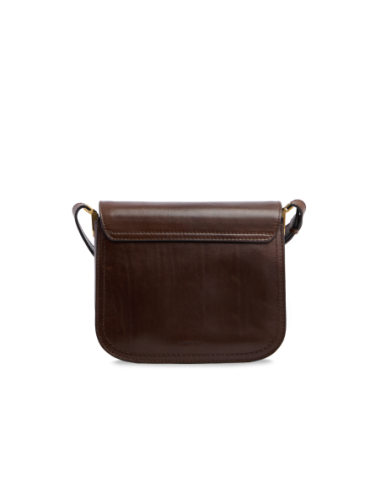 Borsa a tracolla media in pelle The Bridge Mia – Moka/Oro - foto 3