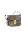 Borsa a tracolla in pelle effetto cavallino The Bridge Mia Wow – Moka/Azzurro