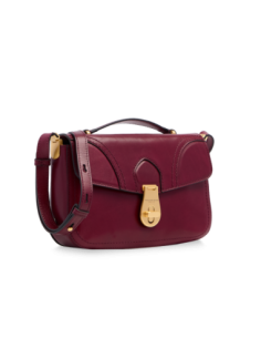 Borsa a mano in pelle con tracolla The Bridge Mia – Barolo/Oro - foto 1 2