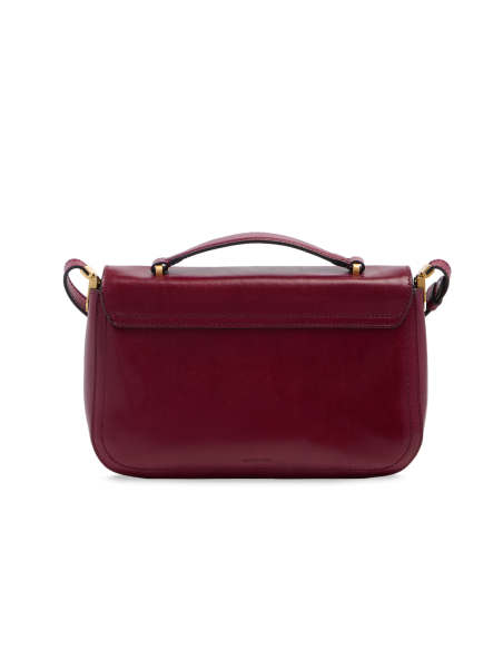 Borsa a mano in pelle con tracolla The Bridge Mia – Barolo/Oro - foto 3