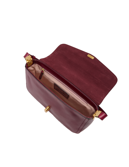Borsa a mano in pelle con tracolla The Bridge Mia – Barolo/Oro - foto 4