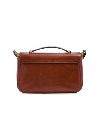 Borsa a mano in pelle con tracolla The Bridge Mia – Marrone/Oro - foto 3