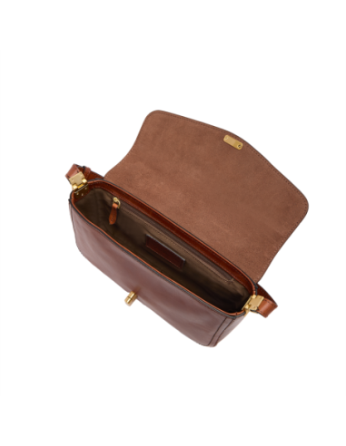 Borsa a mano in pelle con tracolla The Bridge Mia – Marrone/Oro - foto 4