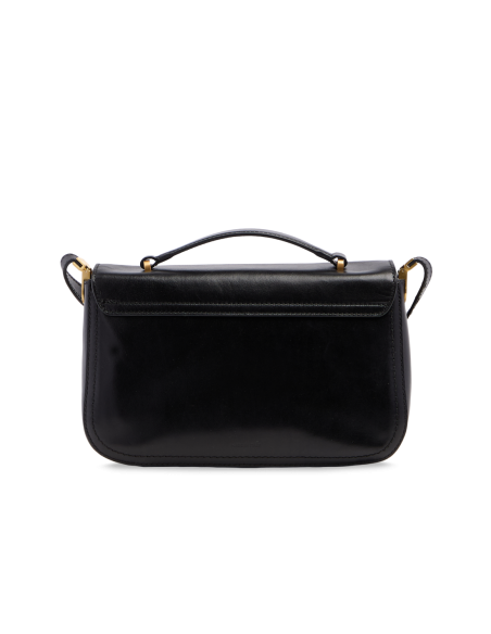 Borsa a mano in pelle con tracolla The Bridge Mia – Nero/Oro - foto 3