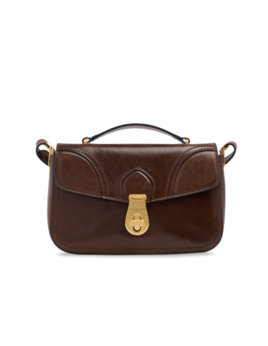 Borsa a mano in pelle con tracolla The Bridge Mia – Moka/Oro - foto 1
