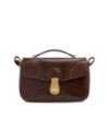 Borsa a mano in pelle con tracolla The Bridge Mia – Moka/Oro