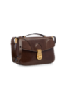 Borsa a mano in pelle con tracolla The Bridge Mia – Moka/Oro