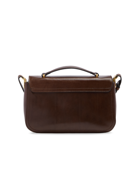 Borsa a mano in pelle con tracolla The Bridge Mia – Moka/Oro - foto 3