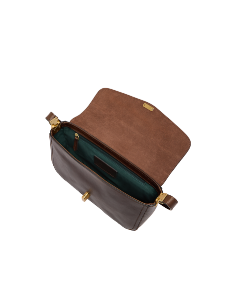 Borsa a mano in pelle con tracolla The Bridge Mia – Moka/Oro - foto 4