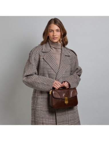 Borsa a mano in pelle con tracolla The Bridge Mia – Moka/Oro - foto 5