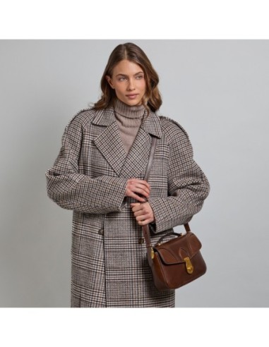 Borsa a mano in pelle con tracolla The Bridge Mia – Moka/Oro - foto 6