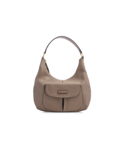 Borsa hobo morbida in pelle martellata The Bridge Martina – Greige/Oro - foto 1