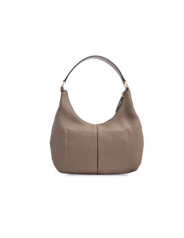 Borsa hobo morbida in pelle martellata The Bridge Martina – Greige/Oro - foto 3