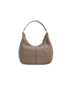 Borsa hobo morbida in pelle martellata The Bridge Martina – Greige/Oro
