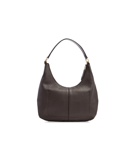 Borsa hobo morbida in pelle martellata The Bridge Martina – Moka/Oro - foto 3