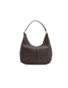 Borsa hobo morbida in pelle martellata The Bridge Martina – Moka/Oro